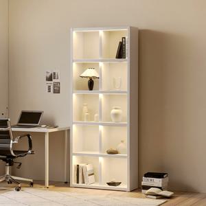 아씨방가구 제니아 LED 조명 36T 선반 800 5단 책장