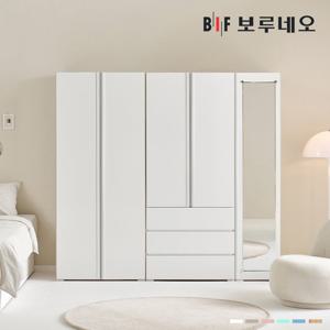 [착불] 보루네오 리키 2000 T세트 옷장 이불장 안방 작은방 원룸 서랍 거울