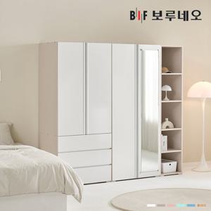 [착불] 보루네오 리키 2000 Y세트 옷장 이불장 안방 작은방 원룸 서랍 거울