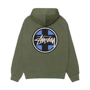 스투시 크로스 닷 후디 올리브 1925112