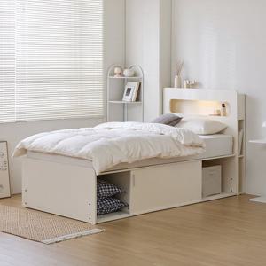 휴먼앤퍼니처 밀러 LED 슬라이딩 빅수납 침대 SS 유로탑