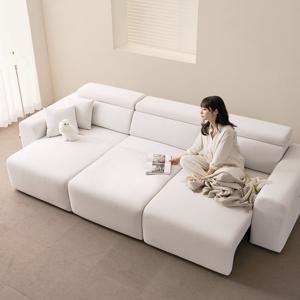 포스트모던 슬로모 패브릭 전동 무빙 슬라이드 4인 소파