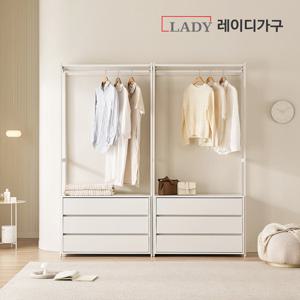 레이디가구 에어랙 철제 드레스룸 시스템옷장 2000 서랍형 B