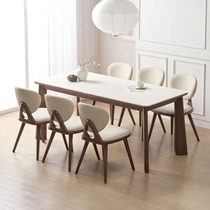 [데코라인] 모레나 원목 세라믹 6인 식탁세트(의자6) (착불)