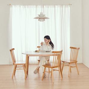 이노센트 엔젤라 1200 반원 4인용 식탁세트(의자4) i103720