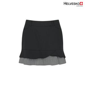 헬베스코 여성 스판 헤링본 기모 프릴 스커트 H1FWSK423