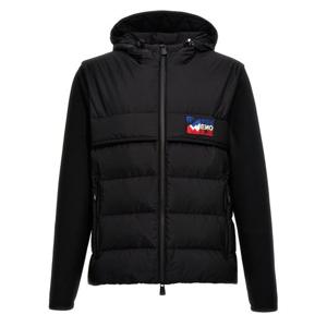 25 FW 몽클레어 그레노블 로고 패치 롱슬리브 후드 가디건 블랙 9B00002M1124