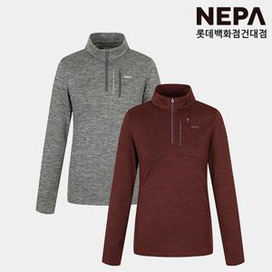 네파 [택가 149,000원] 여성 간절기 까르비코 집업티 신축성 기능성 아웃도어 긴팔티셔츠 7J65404