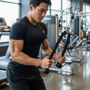 이고진 웨이트 손잡이 케이블 그립 로프바 끈로프 TL151 1개 홈짐 케이블머신 트라이셉스 프레스