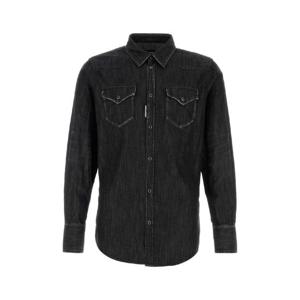 DSQUARED Black denim Classic Western shirt S74DM0936S30826 900