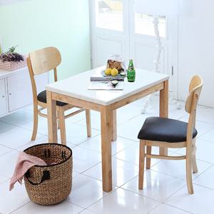 베스트리빙 캘빈 버터 2인용 화강암 대리석 식탁 테이블 세트/의자2개