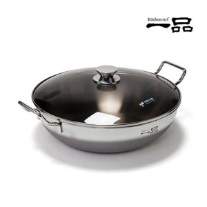 키친아트 일품 스텐 통3중 궁중 전골냄비 30cm