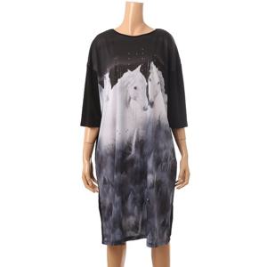 [몬테밀라노]MK106O1102  빅사이즈 오버핏 박시 롱 라운드 원피스