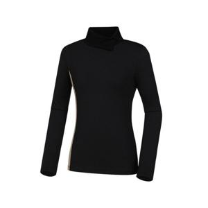 여성 VA 니트 카라 하이넥 티셔츠 L_WWW22292Z1