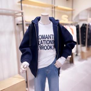 [시에로]  SK1TZF05M_M와펜 사각포켓 하프기장 후드집업