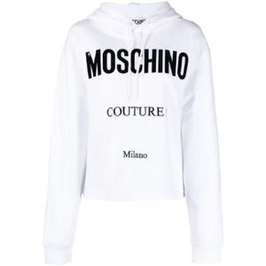 모스키노 로고 프린트 크롭 후디 A17145528