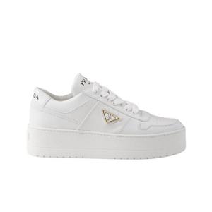 프라다 다운타운 볼드 레더 스니커즈 화이트 1E792M-3LPF-F0009