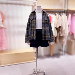 [시에로]SI1SHF202_허리 조임 체크셔츠