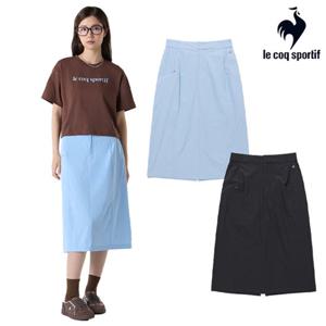 [르꼬끄] 여성 레귤러핏 우븐 미디기장 스커트 QQ322OSK71