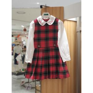 베네통키즈6 레이어드 체크 원피스 QAOP08541 25F