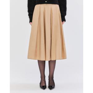 질스튜어트 뉴욕 여성 24FW SET UP 베이지 코튼혼방 롱 플레어스커트 JSSK4D620I3