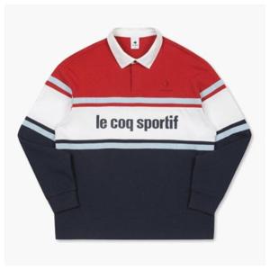 [르꼬끄]르꼬끄반팔티 TQT QP323TRL83-RED 컬러블록 럭비 티셔츠