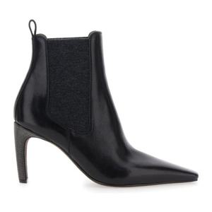 브루넬로쿠치넬리 포인티드 토 스틸레토 앵클 부츠 MZORC3008 C