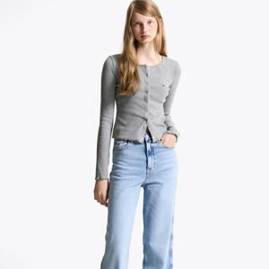 타미진스 여성 슬림 립 스냅 버튼 탑 T32F6TTO01TWT2