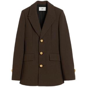 AMI Paris 슬림 핏 버튼 재킷 H24FBV612WV0051