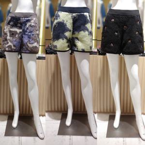 [파리게이츠]521E4PS481-여성 패턴 보아 반바지-(25년겨울)