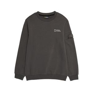 N214KSW210 포셔 스페이스 아트웍 맨투맨 IRON GREY