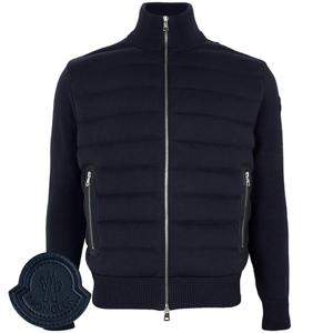 몽클레어 네이비블루 코튼 믹스 구스 다운 집업 자켓 9B00014 M1367 780