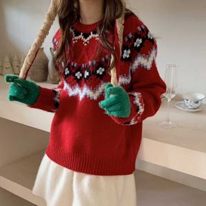 [올리비에스클로젯]윈터 노르딕 패턴 울 니트_O2512KN066D