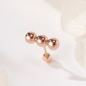 [비앤비골드] 14K 트리플 캔디볼 피어싱 한쪽 PNE42350