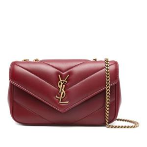 생로랑 쉐브론 패턴 골드 체인 숄더백 860628 AAEAX6946