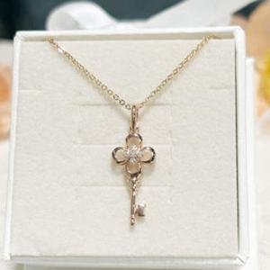 미니골드 14K 럭키 클로버 키 다이아 펜던트 MNM14961