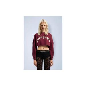 25 FW 팜앤젤스 여성 Curved Logo Crop Top pma0262083bur