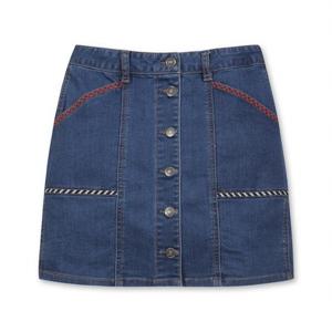 [잭앤질][잭앤질] 여성 포켓 입구 자수 데님 스커트(32172PK502_