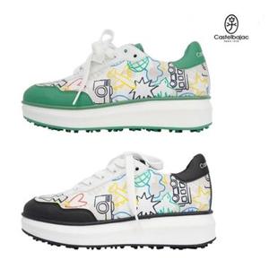 [기타]까스텔바작 골프 여성 프린트 스파이크리스 키높이 골프화 BG-DMGS702