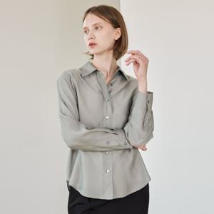 [리안뉴욕][공식] 실크 라이크 셔츠 블라우스