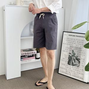 [모로엠]남여공용 스트링 5부 린넨반바지 DM-PTH-QPTUL500M-블랙