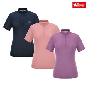 [레드페이스 본사] 여성 에어리멜란하프짚티셔츠 REWFTSM24051