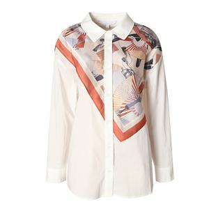 [요하넥스]실키프인트셔츠형블라우스J4C9B11