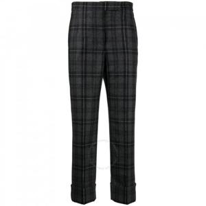 톰 브라운 여성용 차콜 체크 패턴 크롭 팬츠 FTC337A F0437 015