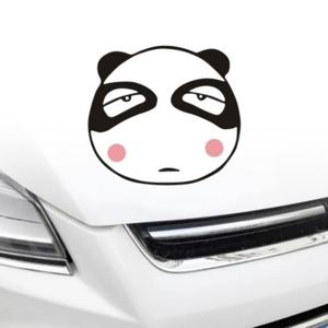 졸린판다 차량용스티커 화이트 도어