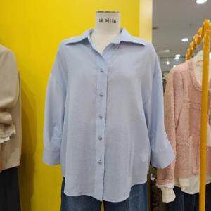 르피타 DP01 카라 칠부소매 블라우스 L252UBL402