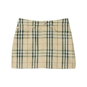 버버리 체크 패턴 미니 스커트 8099675