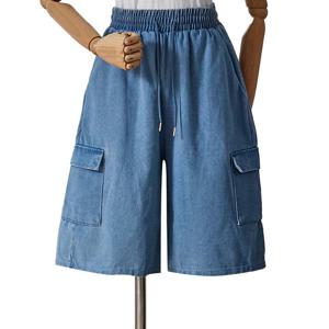 [포커스]데님 카고 5부 팬츠 (FM5D3PT3248)