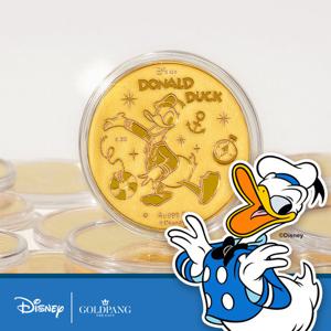 [디즈니] 24k 도날드덕 캐릭터 순금코인 0.1g + 프리미엄 가죽패키지