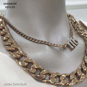 [미니멈]M 펜던트 레이어드 목걸이 MVAAAX1430_CJ